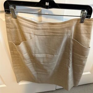 Ann Taylor Tan Mini Pencil Skirt for Work